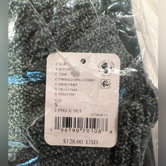 Free People Freya Sweater Set in Emerald Spell Combo Size SM $128 Retail NWT - Picture 12 of 13